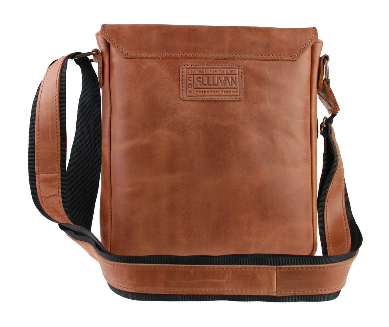 Сумка чоловіча шкіряна на плече smvp84(32) світло-коричнева - Зображення 4