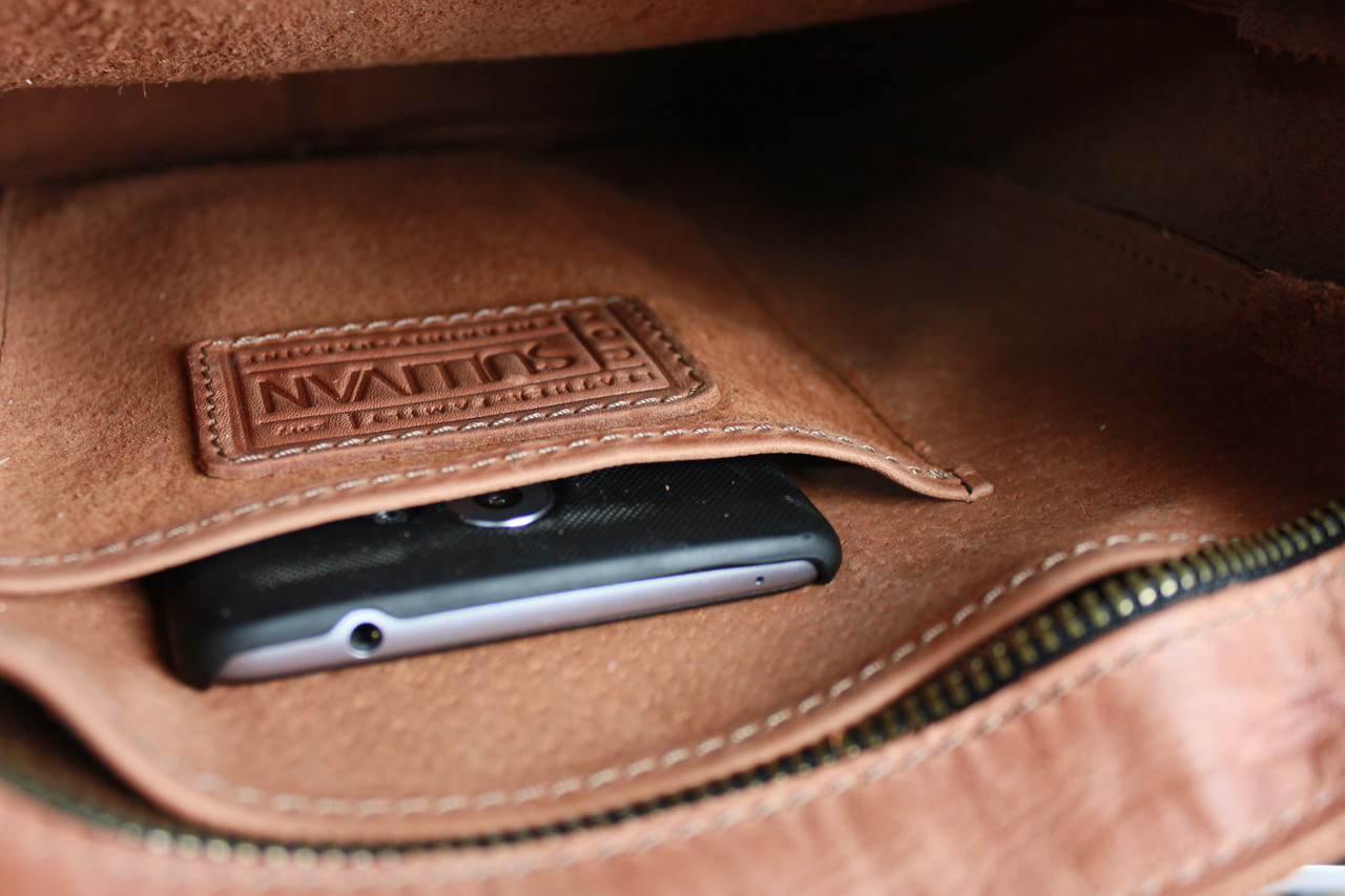 Сумка чоловіча шкіряна на плече smvp84(32) світло-коричнева - Зображення 8