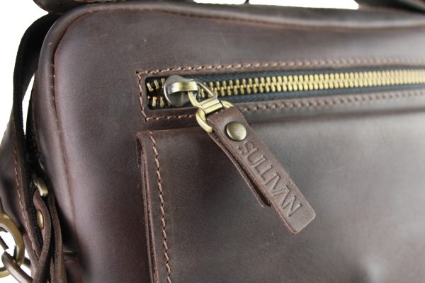 Сумка з ручкою чоловіча шкіряна smvp105(32) коричнева - Зображення 8