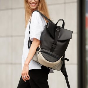 Рюкзак SamBag жіночий ReneDouble Чорно-сірий