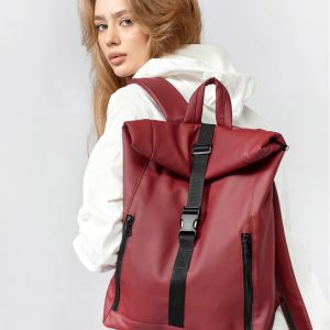 Рюкзак SamBag жіночий Roll Top One Бордо