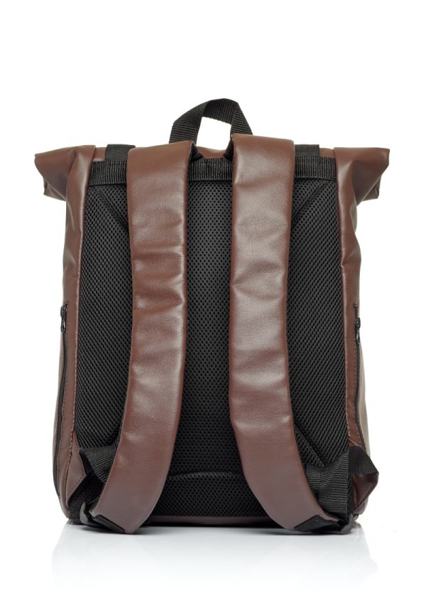 Рюкзак SamBag жіночий Roll Top Milton Шоколадний - Зображення 3