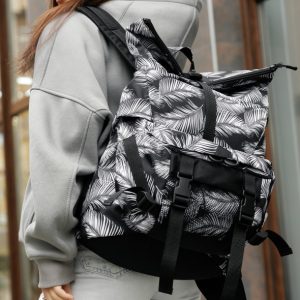 Рюкзак SamBag жіночий RollTop Double принт "Palm"