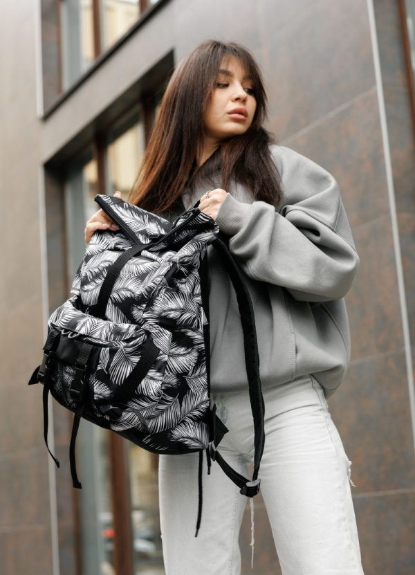 Рюкзак SamBag жіночий RollTop Double принт "Palm" - Зображення 6