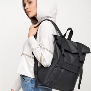 Рюкзак SamBag жіночий RollTop Milton Чорний