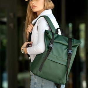 Рюкзак SamBag жіночий RollTop Milton Зелений