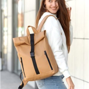 Рюкзак SamBag жіночий RollTop One Бежевий