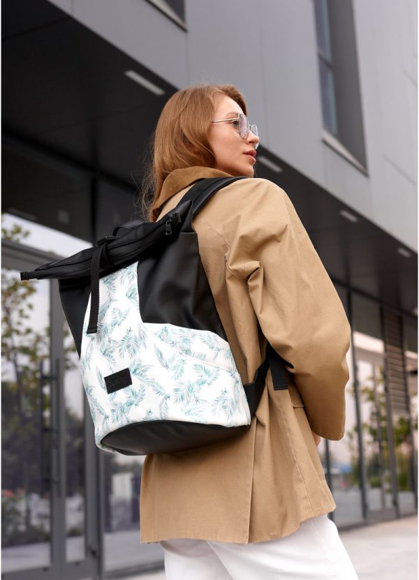 Рюкзак SamBag жіночий RollTop X з принтом "Palm"
