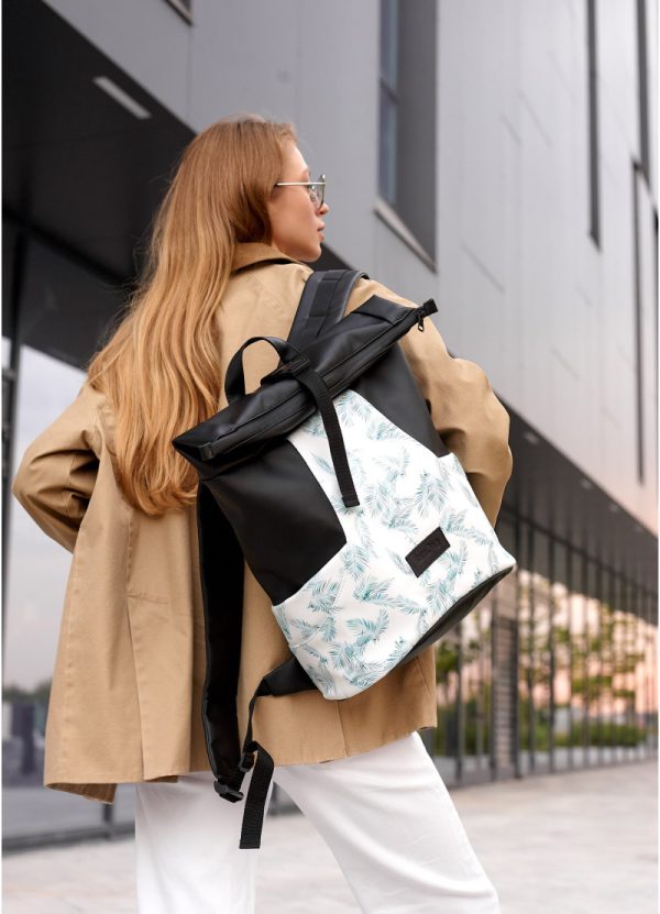 Рюкзак SamBag жіночий RollTop X з принтом "Palm" - Зображення 2