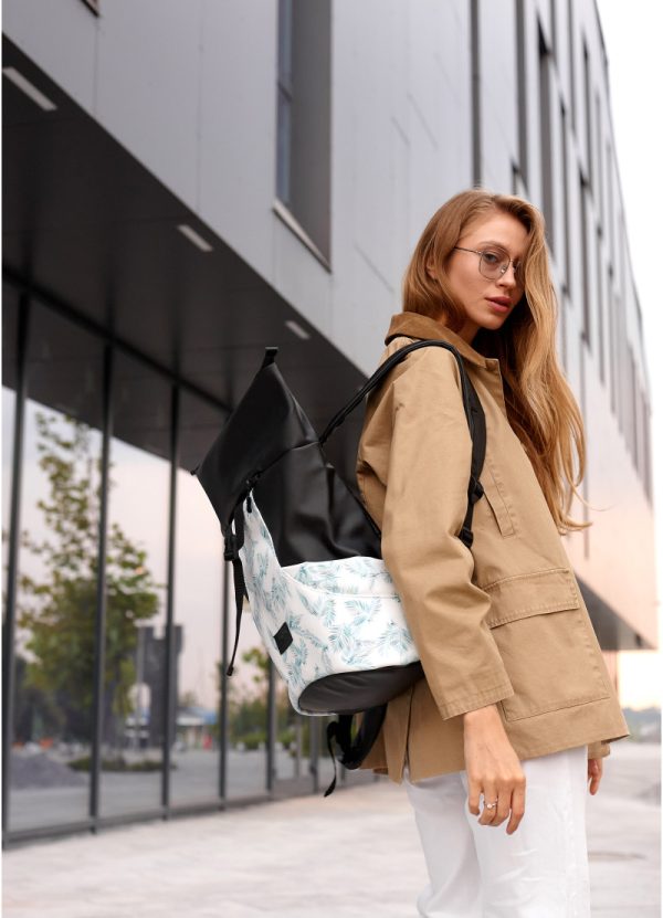 Рюкзак SamBag жіночий RollTop X з принтом "Palm" - Зображення 7