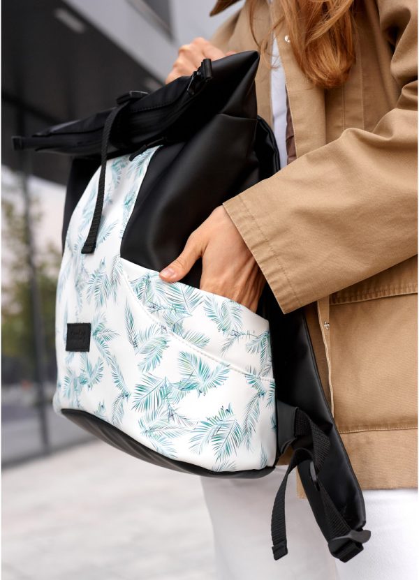 Рюкзак SamBag жіночий RollTop X з принтом "Palm" - Зображення 9