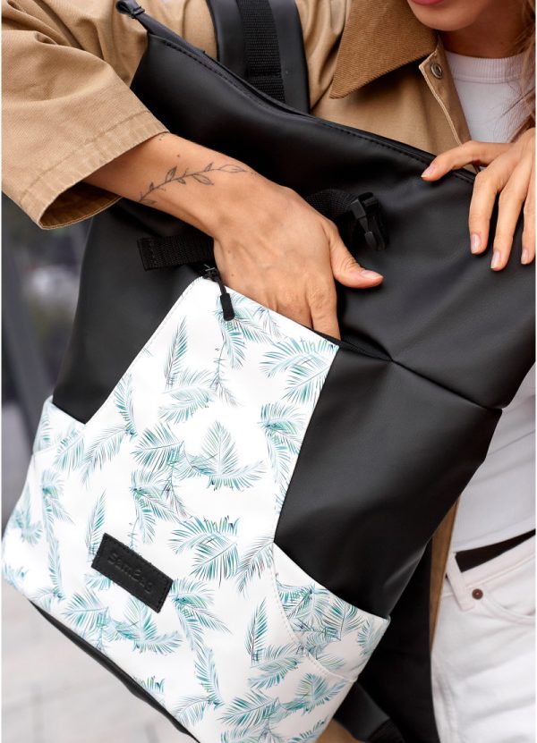 Рюкзак SamBag жіночий RollTop X з принтом "Palm" - Зображення 10