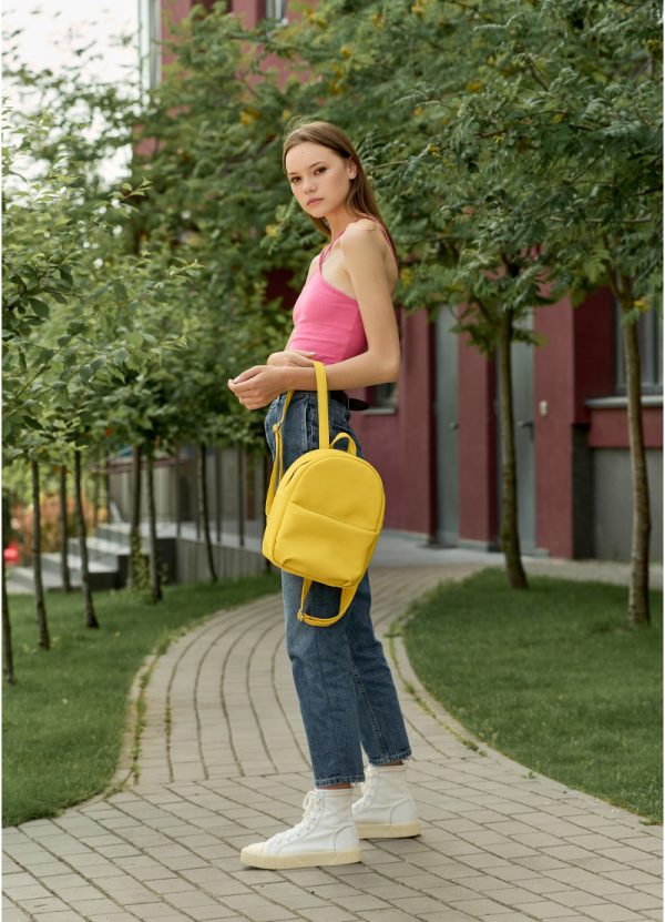 Рюкзак SamBag жіночий Brix KQV Жовтий - Зображення 3