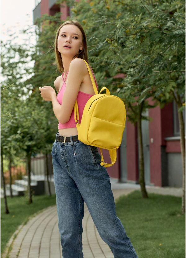 Рюкзак SamBag жіночий Brix KQV Жовтий - Зображення 5