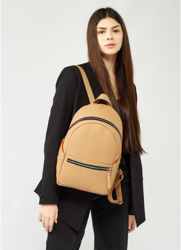 Рюкзак SamBag жіночий Dali BPS Бежевий - Зображення 4