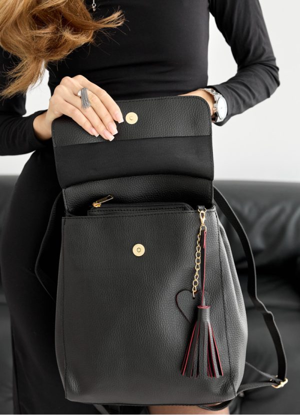 Рюкзак SamBag жіночий Leoma Brit Чорний - Зображення 6
