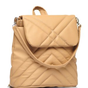 Рюкзак-сумка SamBag жіночий Loft строчений Бежевий