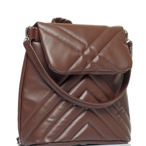 Рюкзак-сумка SamBag жіночий Loft строчений Шоколадний