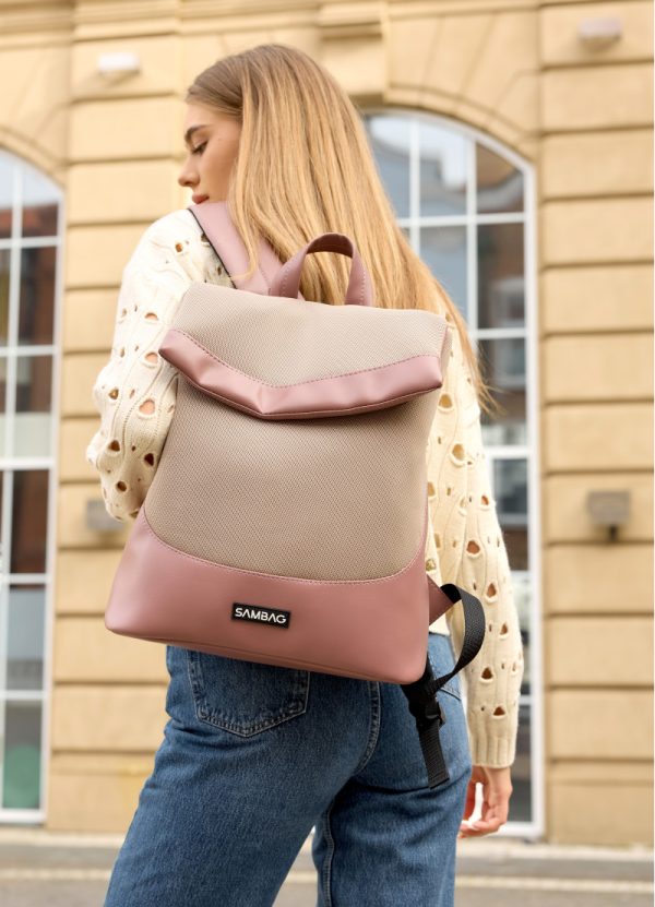 Рюкзак SamBag жіночий Rene Option Рожевий