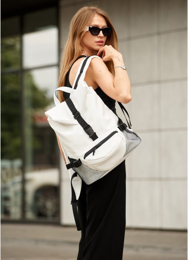 Рюкзак SamBag жіночий ReneDouble Білий - Зображення 4