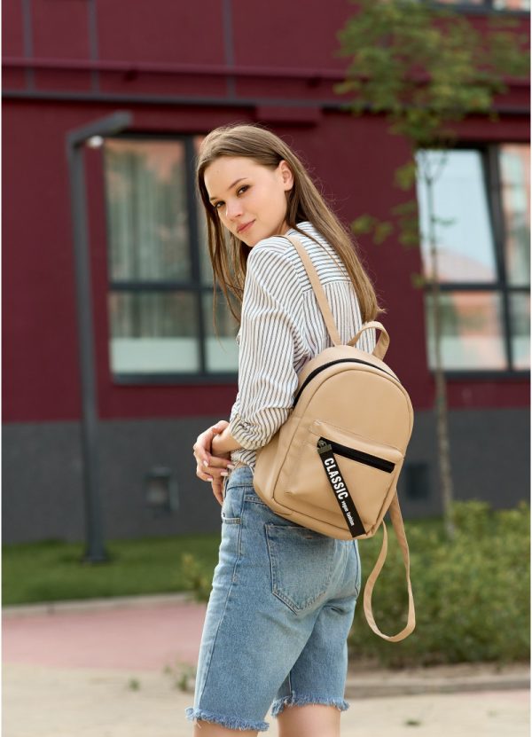 Рюкзак SamBag жіночий Talari MT Бежевий - Зображення 5