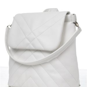 Рюкзак-сумка SamBag жіночий Loft строчений Білий