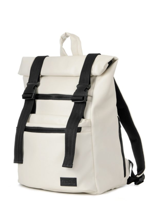 Рюкзак SamBag жіночий RollTop молочний колір