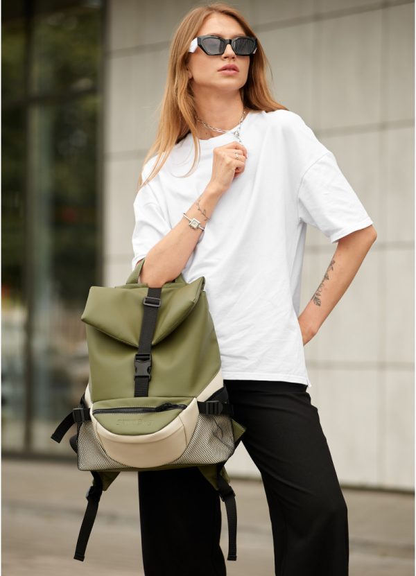 Рюкзак SamBag жіночий ReneDouble хакі - Зображення 4