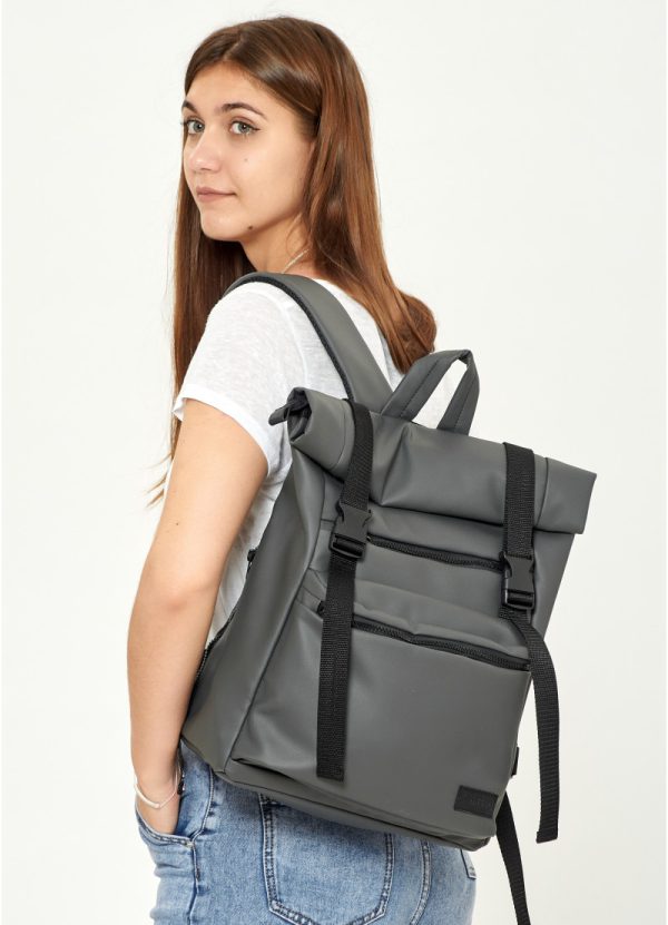 Рюкзак SamBag жіночий RollTop Графітовий - Зображення 2