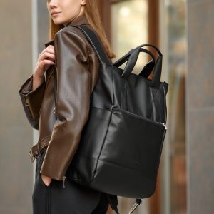 Рюкзак-сумка SamBag жіночий Shopper Чорна