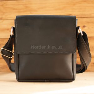 Сумка чоловіча шкіряна на плече ручної роботи Norden 2540 коричнева